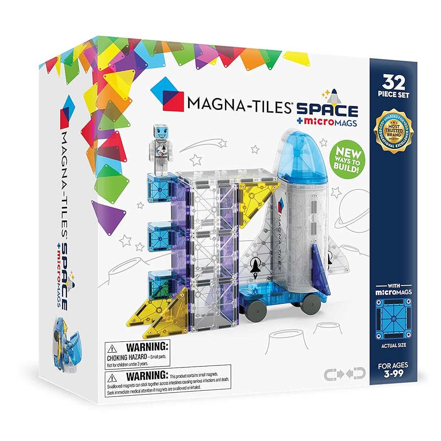 新品　マグナタイル MAGNA-TILES ビルダー 32ピース Amazon.com: MAGNA-TILES Classic 32-Piece Magnetic